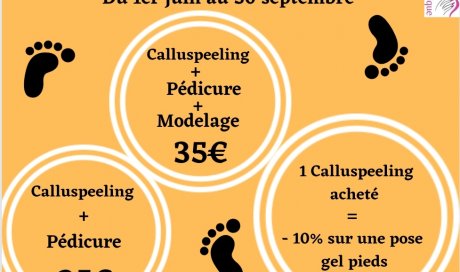 Promotion calluspeeling (soin anti callosité des pieds) à Vienne